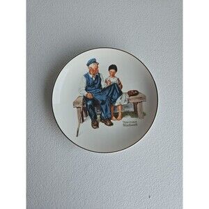 VINTAGE NORMAN ROCKWELL 6.5” PLATE THE LIGHTHOUSE KEEPER’S DAUGHTER.